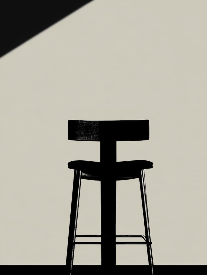 Black Bar Stool Silhouette